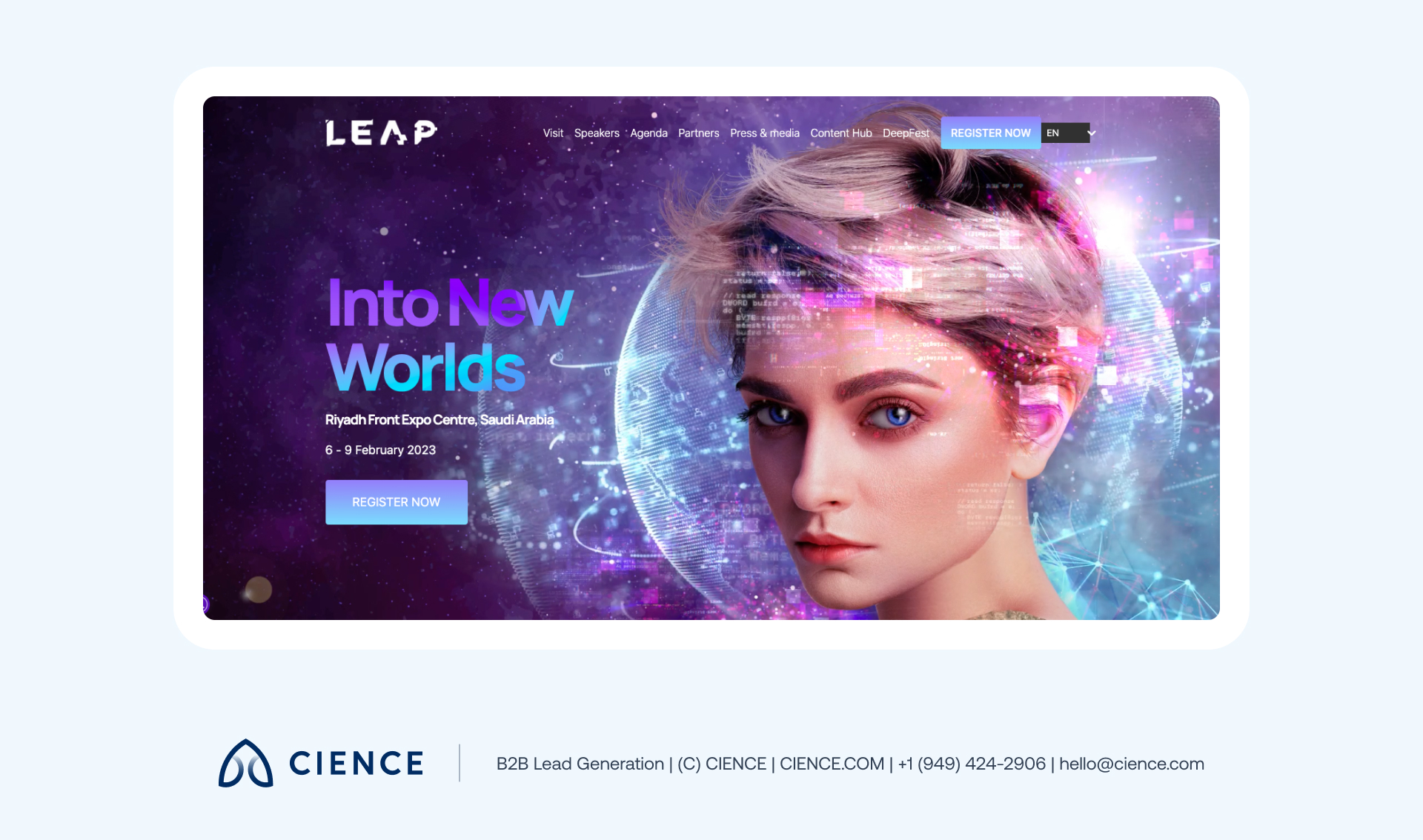 LEAP tech conference in Riyadh with global technology company exhibitors and startup founders